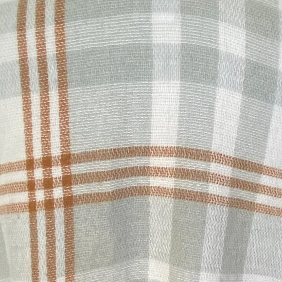 Three Dots Cashmere Wool Blend Plaid Shawl Wrap Parisian Old Money Cottage-OS - Picture 9 of 13